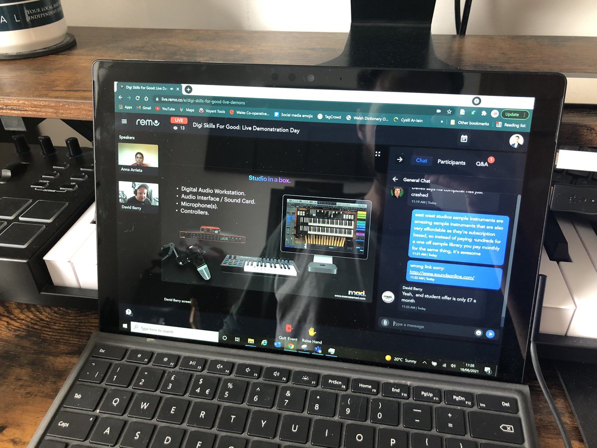 RhodriCwmpas's tweet photo. Loving this session on Music Tech by @SwanseaMAD, great advice!!
#TechFest4SocialGood https://t.co/P1aH3VUhFW
