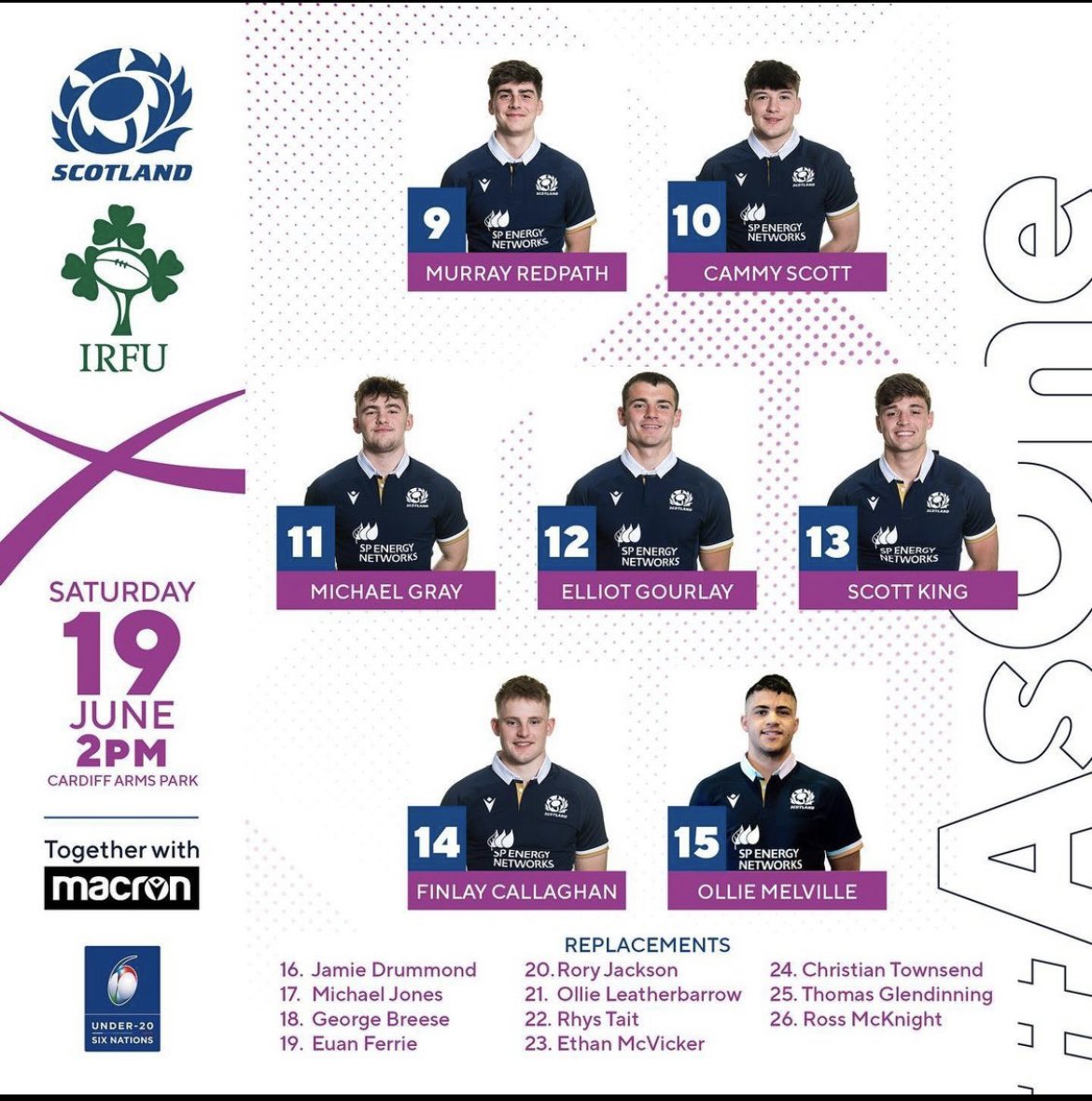 PLHSport's tweet photo. Well done to former ex pupil Scott King who starts for Scotland against Ireland today. We are very proud of you Scott #AsOne #proudtobePL https://t.co/fQJA3VX9Wq