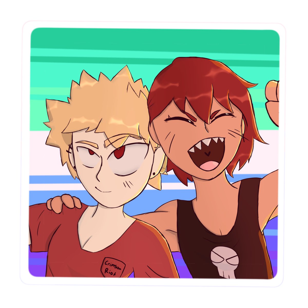 saua_drawing's tweet photo. THERES A NEW DROP IN MY STORE
#Pride  #gay #kiribaku #LuzNoceda #harlivy #MyHeroAcademia #theowlhousefanart #HarleyQuinn #etsy #lgbtq #etsyshop #BlackOwnedBusiness https://t.co/JFyL65Bkc4