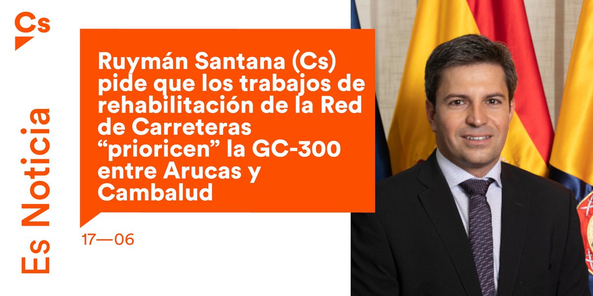 🚨 Los trabajos de reasfaltado de la GC-300, en el tramo Arucas-Cambalud se deben priorizar.

⚠️ @Ruyman_Santana “Es una de las carreteras de la Red Insular que, según los propios técnicos del área, peor estado presenta en toda la isla”.

📰👉 canarias.ciudadanos-cs.org/2021/06/17/ruy…