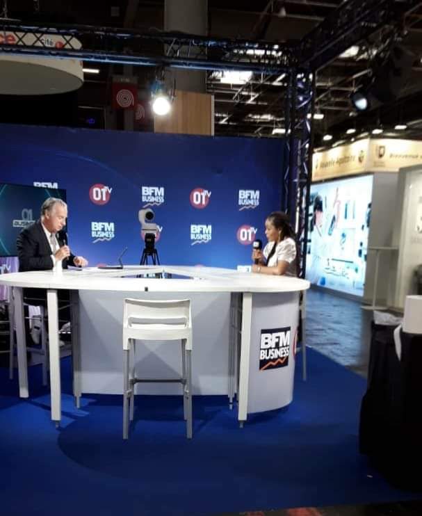 Okapi_Finance's tweet image. Dr. Gisele Mwepu Okapi Finance CEO live on BFM TV.  #nextstop #okapidrc #financialinclusion #bankingtheunbanked #fintech