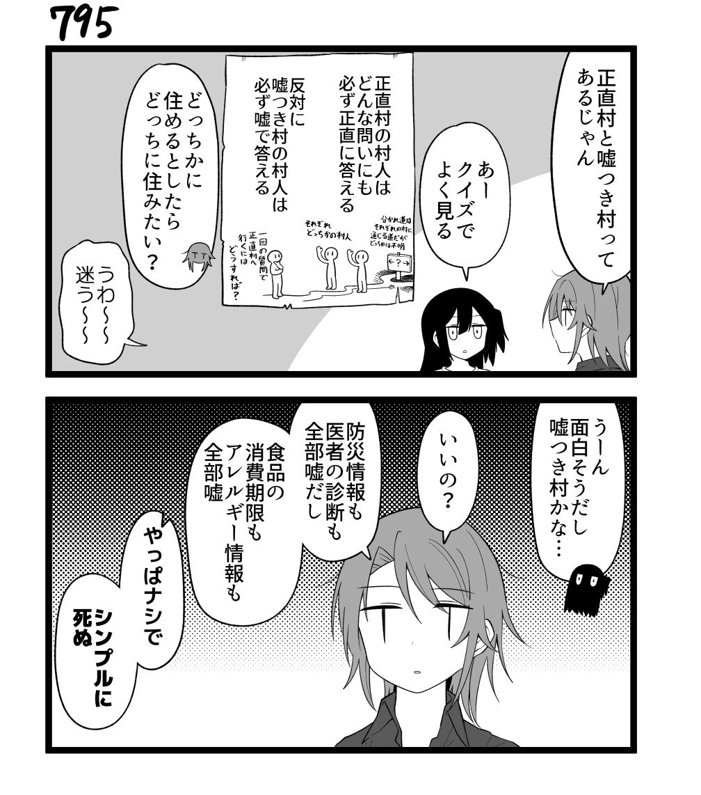 創作2コマ漫画 その795 