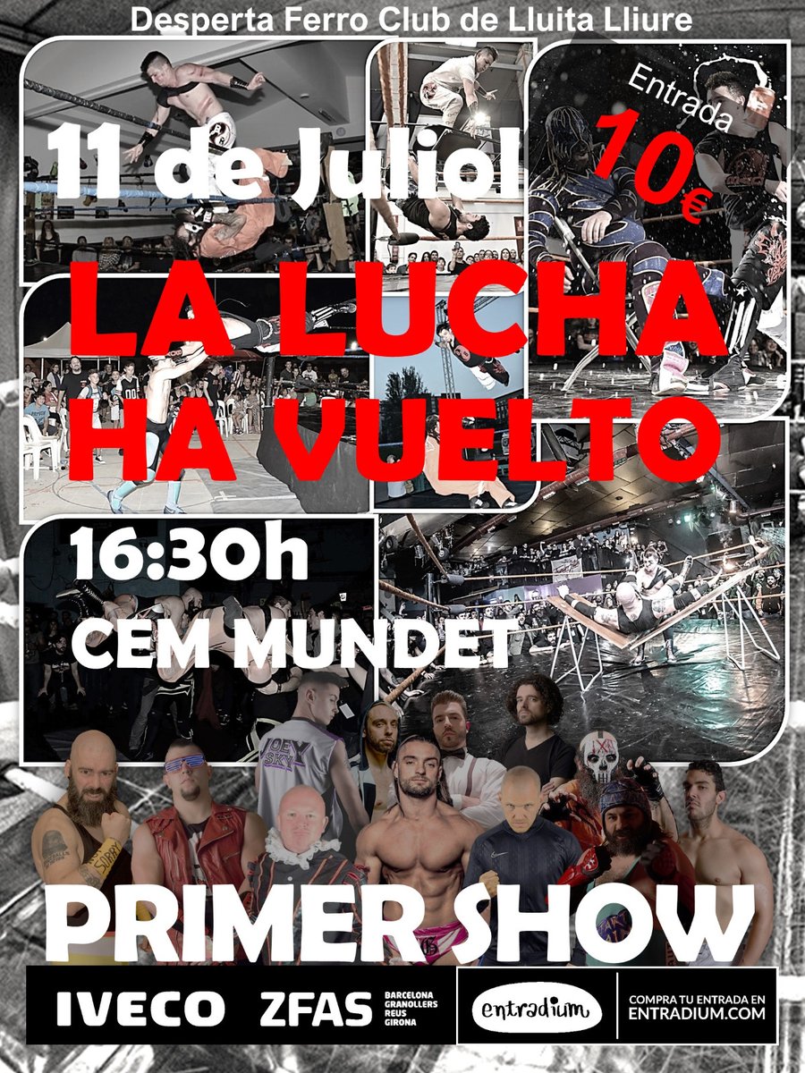 BadBoyWrestler's tweet photo. Primer show tanto de Desperta Ferro como de wrestling desde la pandemia. Consigue tu entrada en: 
https://t.co/cHNkQ4SAyI https://t.co/Fvf4OuZY0G