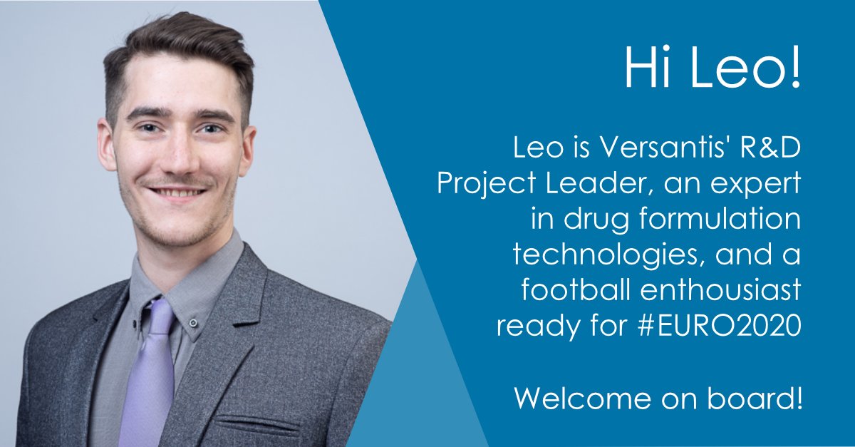 Hi Leo! We'd like to officially welcome Leo Hofmann to the <a href="/VersantisAG/">Versantis</a> team. Leo brings a wealth of pharmaceutical technology expertise to support the development of our pipeline products and R&amp;D projects. We are excited to have him on board!