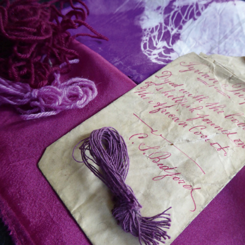 journalwsd's tweet photo. #ThrowbackThursday to Journal 265, spring 2018.
@orchella49 shared her discoveries from a eighteenth and nineteenth century textile archive which revealed some samples of commercially dyed threads, using Murex Purple... the colour used to dye the robes of Roman Emperors. https://t.co/S7tzraITji