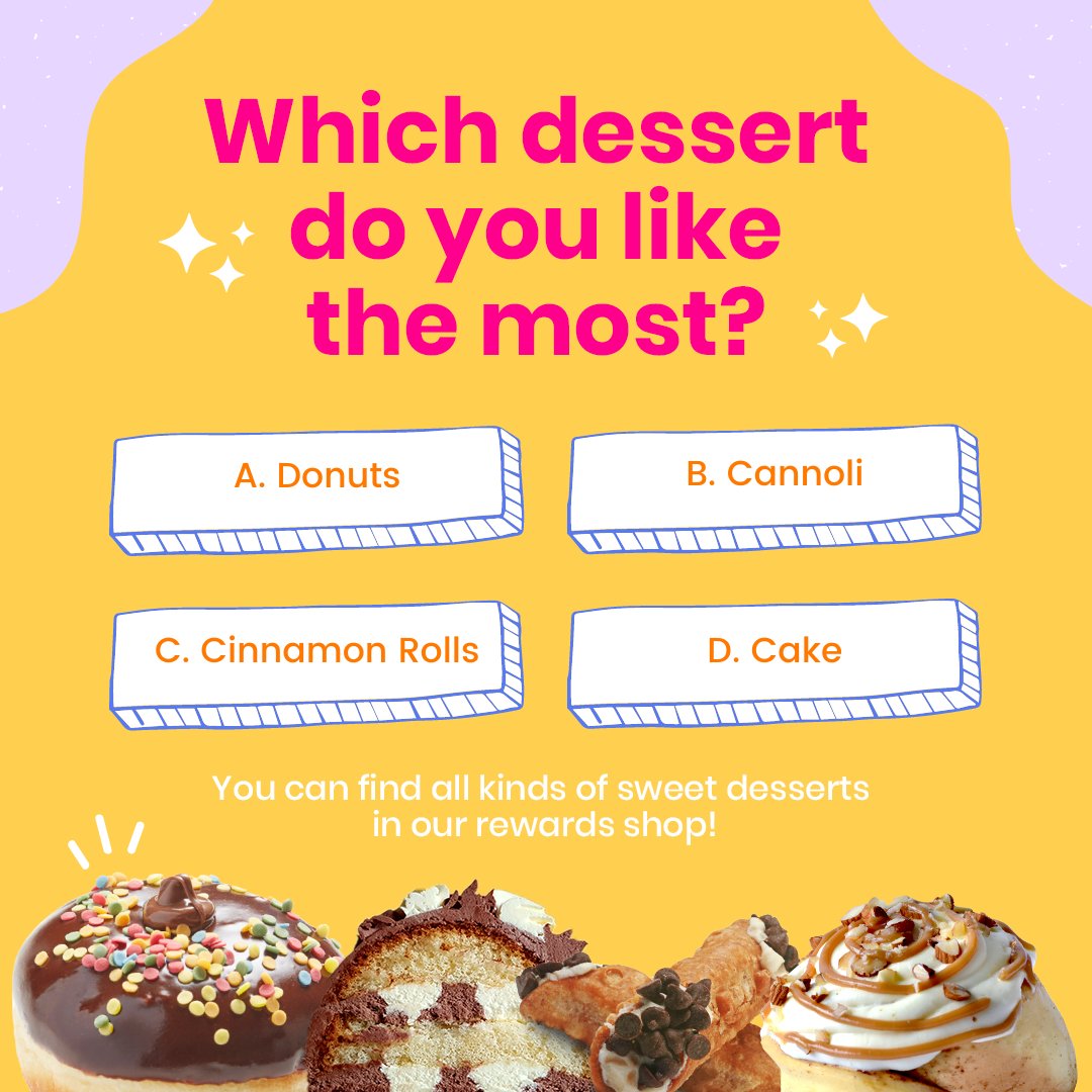 Pointvoucher's tweet photo. Life is too short. Eat dessert first! 🍫🍰🍩 

They taste even better when you earn them by simply playing fun games. Check it out for yourself &amp; indulge your sweet tooth with the most delicious rewards from @dunkindonuts, @Cinnabon &amp; many more 🤤 

#RewardYourself #sweetrewards https://t.co/NJA9ktC87i