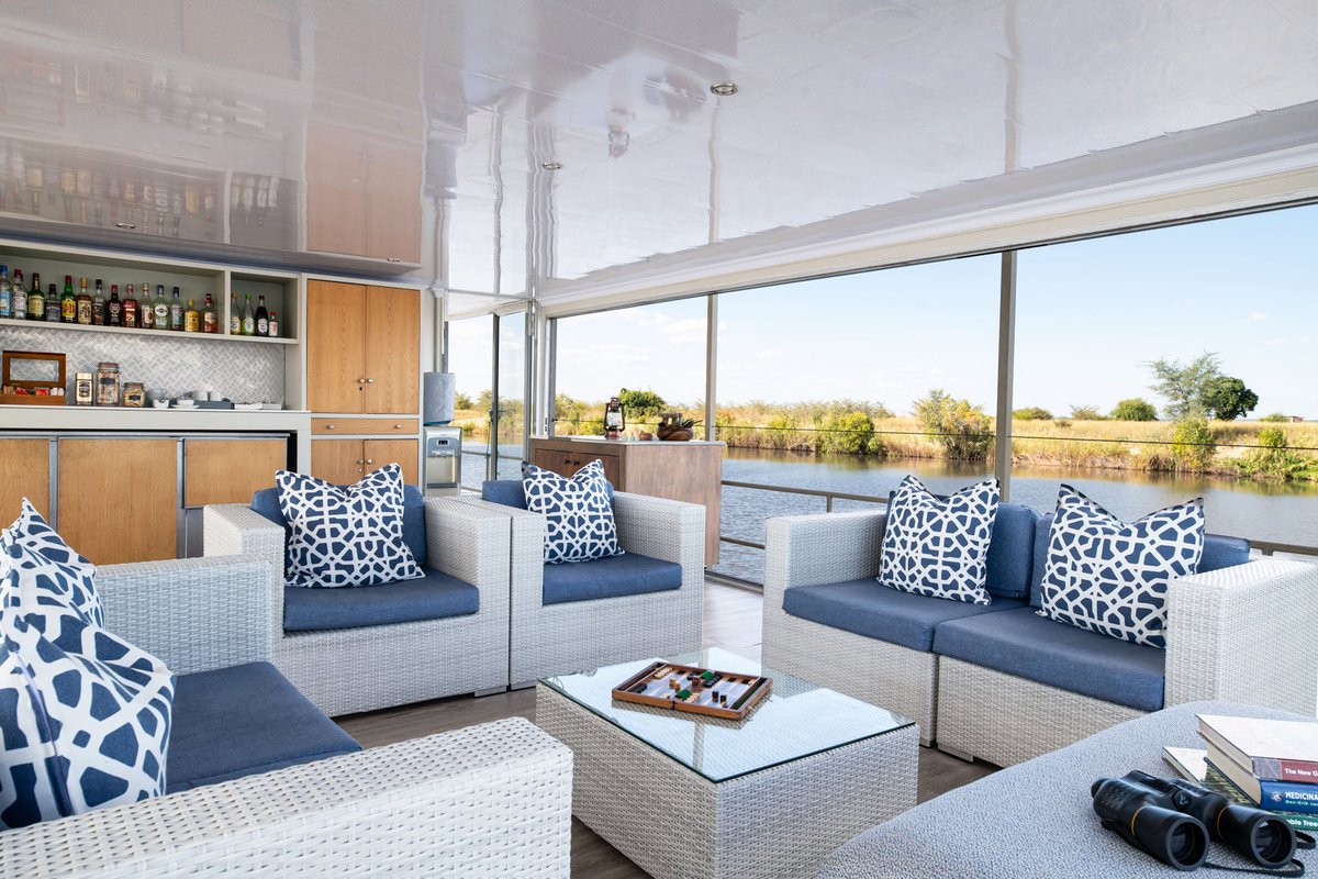 ZQCollection's tweet photo. Not keen on an early morning photo safari? Then kick up your feet in our lounge and soak up the spectacular views as you glide along the Chobe River.     

#chobeprincess #choberiver #africa #travel #floatinghotel https://t.co/cEaskqQp8n