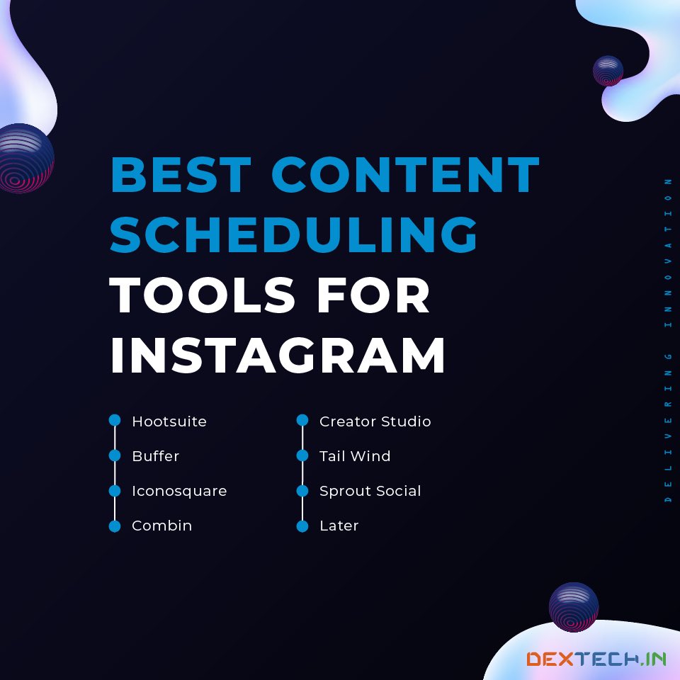 dextech_in's tweet photo. Looking for ways to push through the social media handling clutter? 
Scheduling your post can ease such issues. 
Here are some of the best content scheduling tools for Instagram which can enhance your social media presence. https://t.co/XAtPyD4rkR