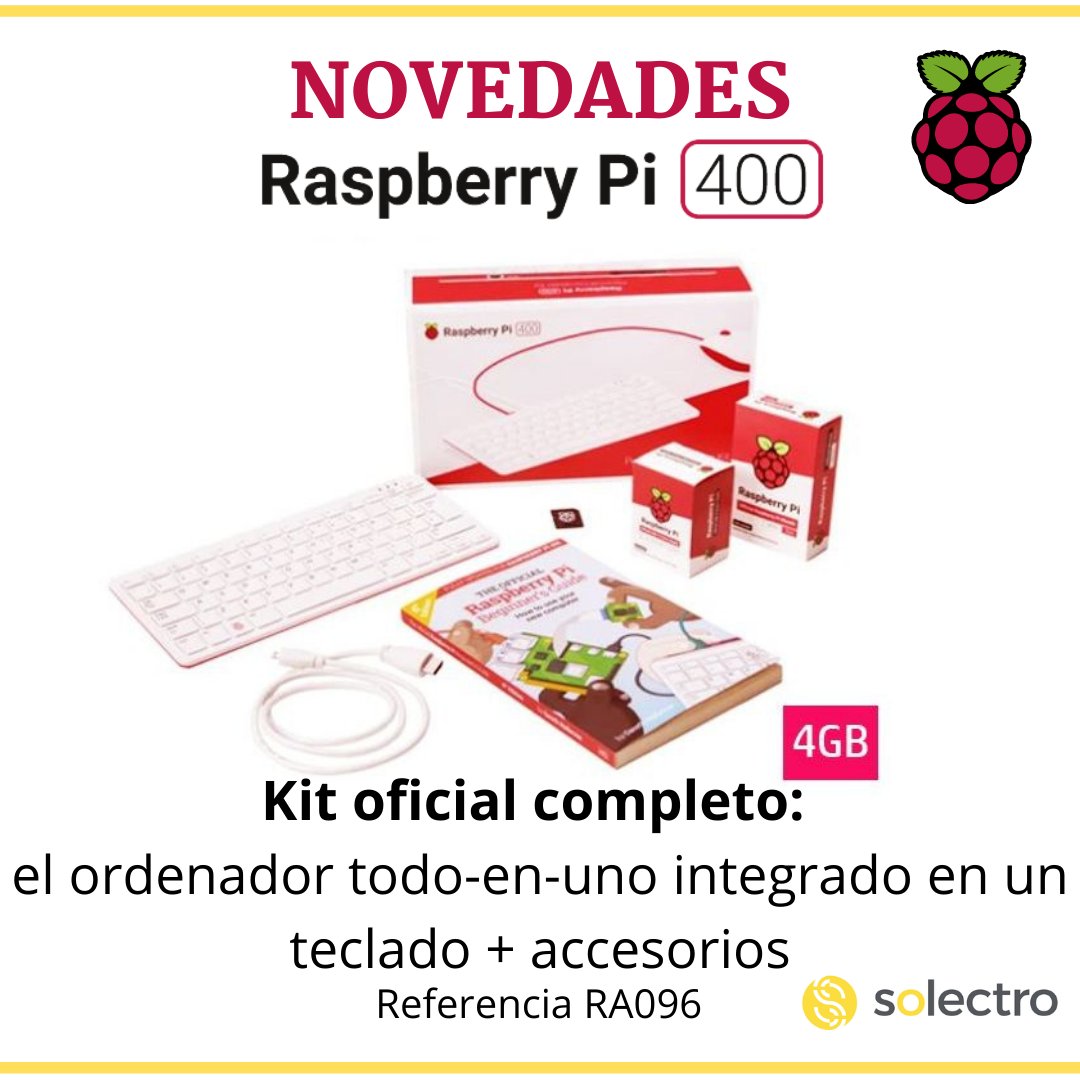 solectroshop's tweet photo. Raspberry Pi 400: es lo que estás pensando, es una #RaspberryPi con todas sus características, dentro de un teclado ⌨️
☀️Un #ordenador económico e ideal para programar y uso habitual
➡️https://t.co/m3M3OrIPAI
#RPi400 #pi400 #Raspberrypi400 #solectro #solectroshop #teclado https://t.co/OiqtiNLQl1