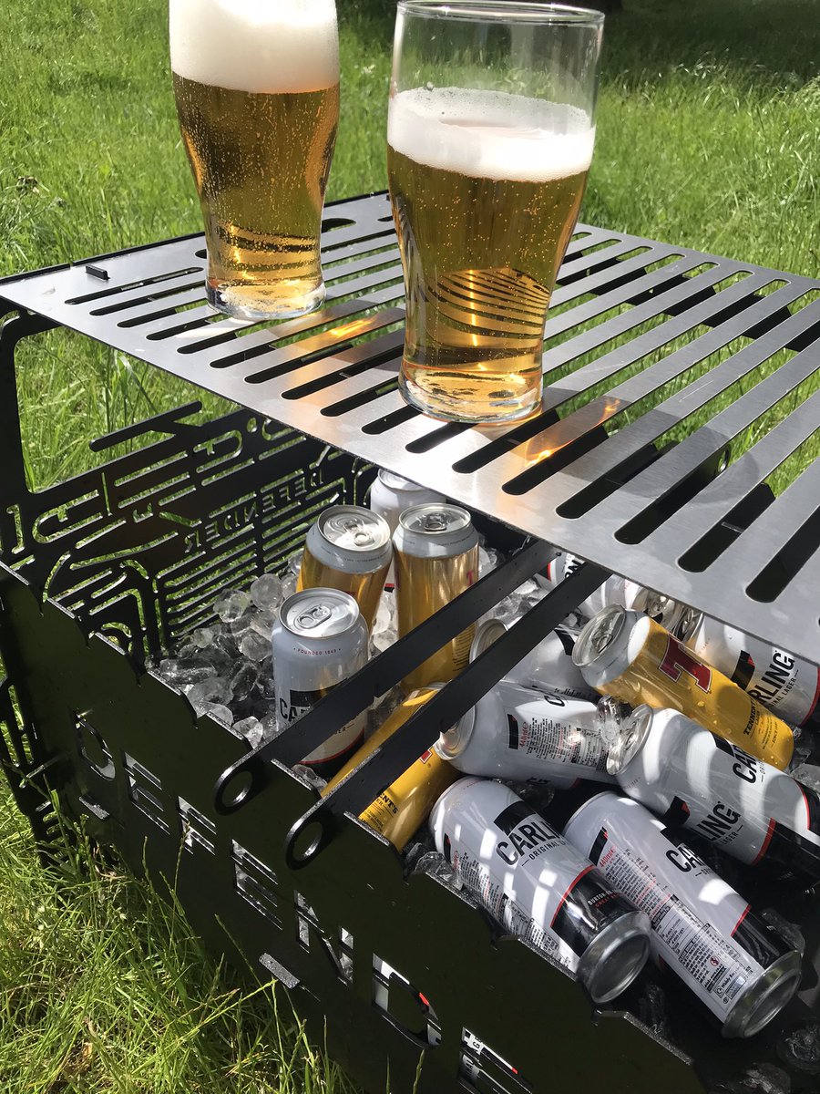Watching the game tonight but can’t be bothered cooking? Turn the Defender fire pit into a beer cooler and table! Now available via angusmachiningsolutions.co.uk/shop #footballtime #TartanArmy #Engineers #ukmfg