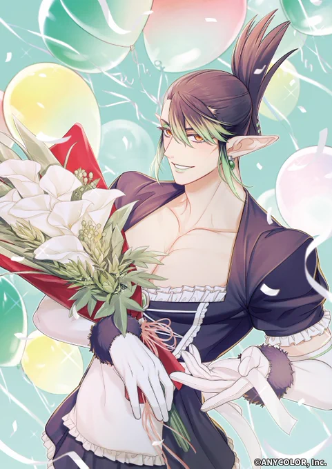 【おしごと】
にじさんじ所属VTuber 「花畑チャイカさん」の誕生日グッズイラストを描かせていただきました!
去年からチャイカさんの配信でいっぱい元気を貰っていたので、このような機会を頂けていちリスナーとして大変光栄です…!
何卒よろしくお願いいたします! 
