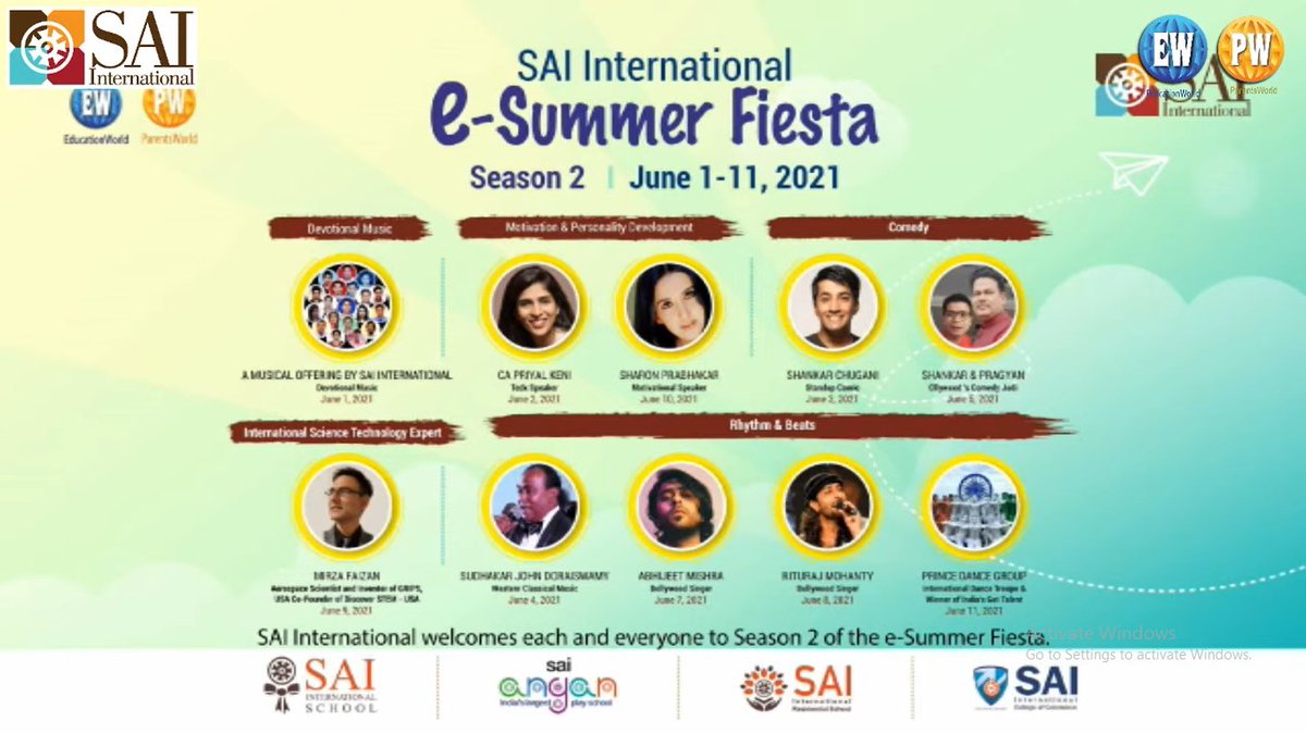 SAI_Edu_In's tweet photo. #LiveExpertZone #SummerCampExperts #SummerFest #eSummerFiesta #VirtualSummerCamp #GlobalOutlookIndianValues #IndiasNo1School #IndiasNo1 #SAIAngan #SAIInternationalSchool #SAIInternationalResidentialSchool
@EWPortal 
 @abhijeetraaga https://t.co/MZN5o8awF0