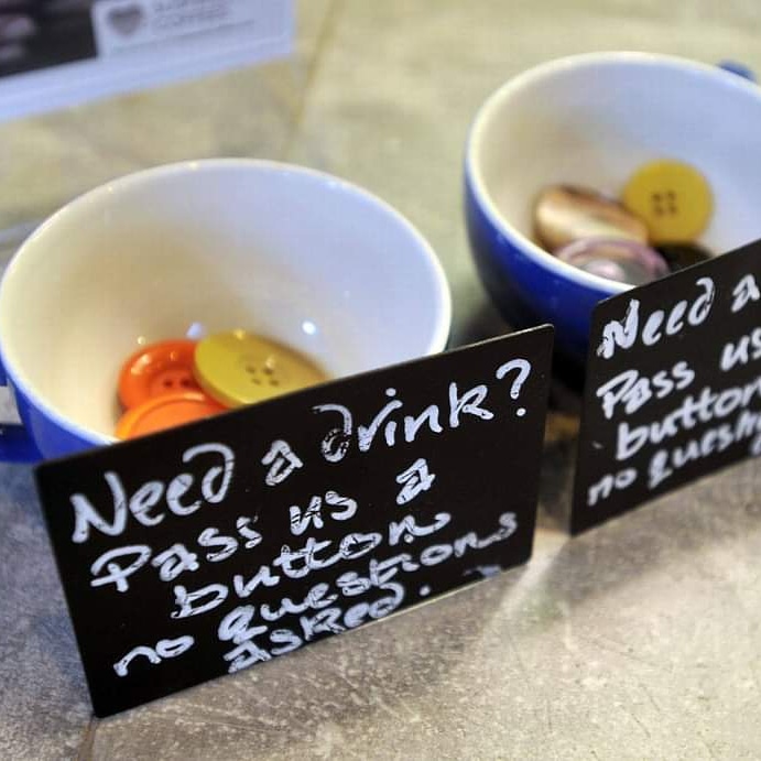 AndysCafeGWP's tweet photo. 3 days to go until re-opening! Did you know that you can buy a coffee in Andy’s for someone in need? Just ask for a ‘suspended coffee’ at the counter and we’ll pop a button in the box. Anyone can then use a button instead of money to purchase their next coffee! https://t.co/qMwqHmHwFE