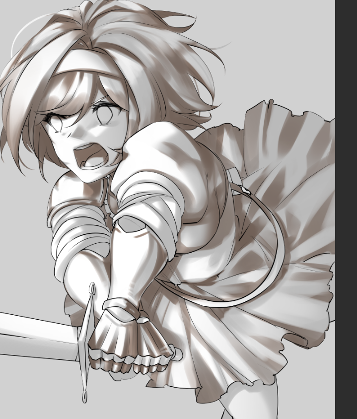 Me, after drawing armor for consecutive artworks: hehehehe wrinkle go brrr
me @ me: WRINKLES DON'T WORK THAT WAY