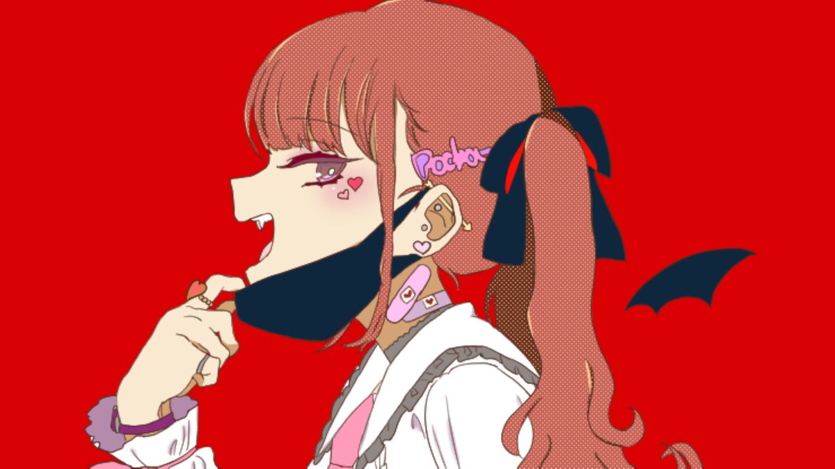 pochamero's tweet photo. 今回のYouTubeはヴァンパイア歌ってみた🦇✨✨
グッバイ宣言に引き続き
サムネはきゃとに描いてもらったよ🥺♡

⇨https://t.co/gbnM4J0we8 https://t.co/dpTyt14uX2