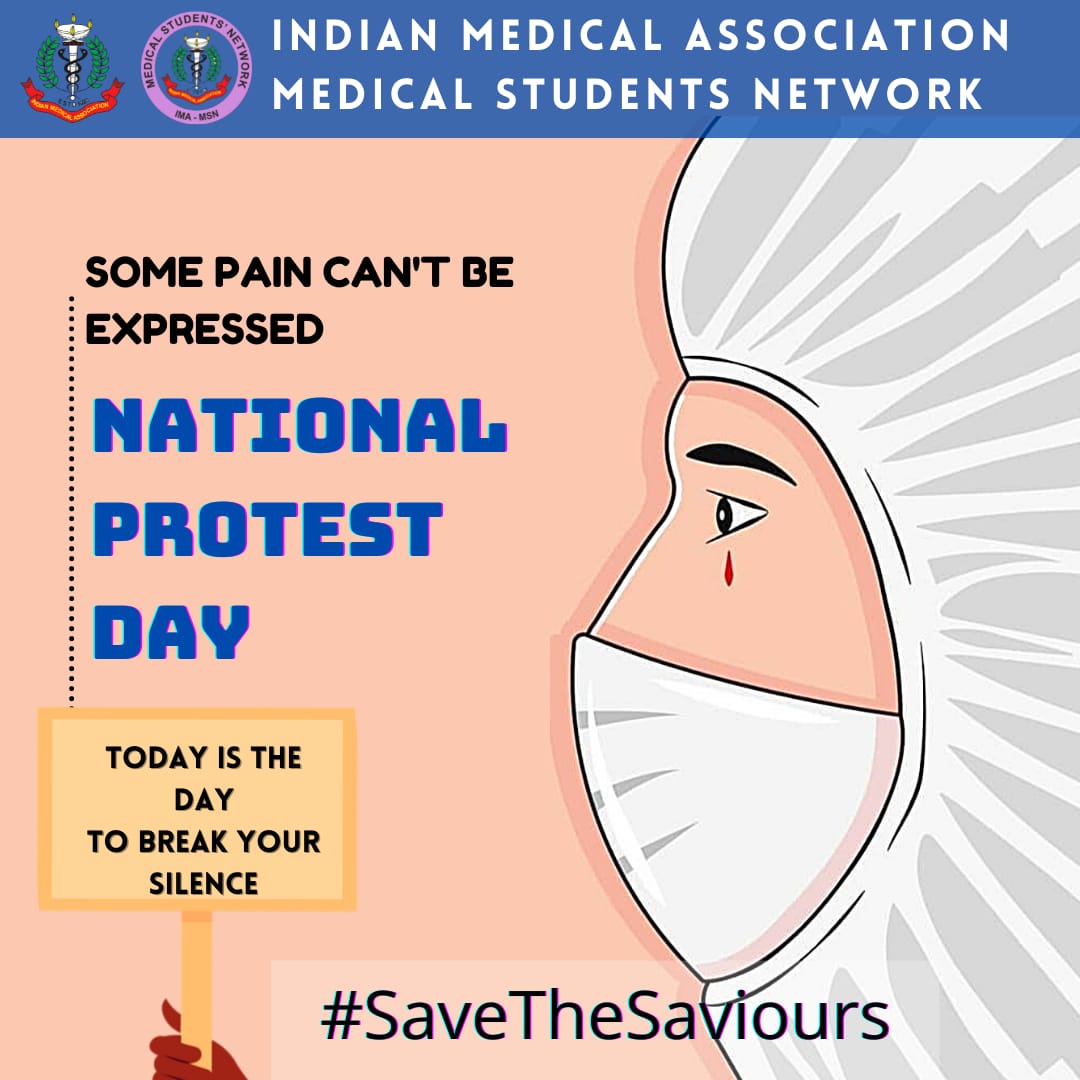 HqsMsn's tweet photo. ⚡Twitter Storm ⚡ #SaveTheSaviours
Violence against doctors is violence against human community. The People who saved lives need safety now. 

We demand Central Protection Law with IPC CrPC provisions.
@IMAIndiaOrg @ANI @PTI_News
@imajdnnational https://t.co/niKr4e7eoy
