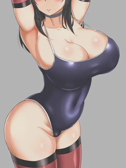 (R-18/WIP)
スク水上手く塗れた気がするので嬉しい 