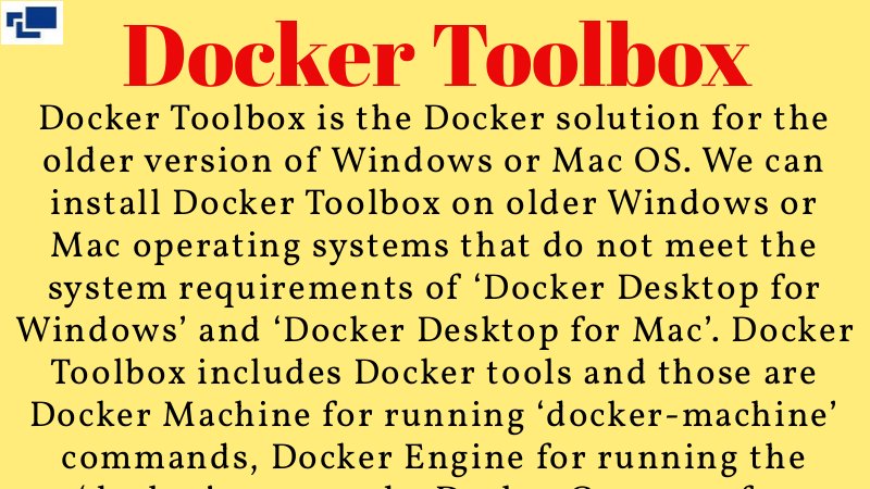 TheTechPlatform's tweet image. Word of the Day "DOCKER TOOLBOX'
Subscribe us at thetechplatform.com for more articles and posts.
Follow us on Social Media at @Thetechplatform
#thetechplatform #dockertoolbox #docker #WordOfTheDay