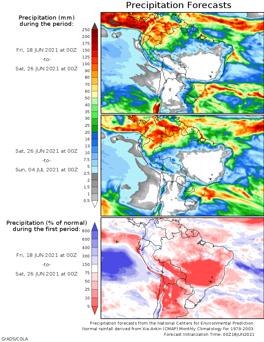 ☀️ La actualización de los mapas de esta mañana confirma tiempo seco en las zonas productoras hasta fines de la semana que viene.

🌧️ Luego se verían lluvias débiles en la Mesopotamia.

➡ SMN, COLA, Zeni