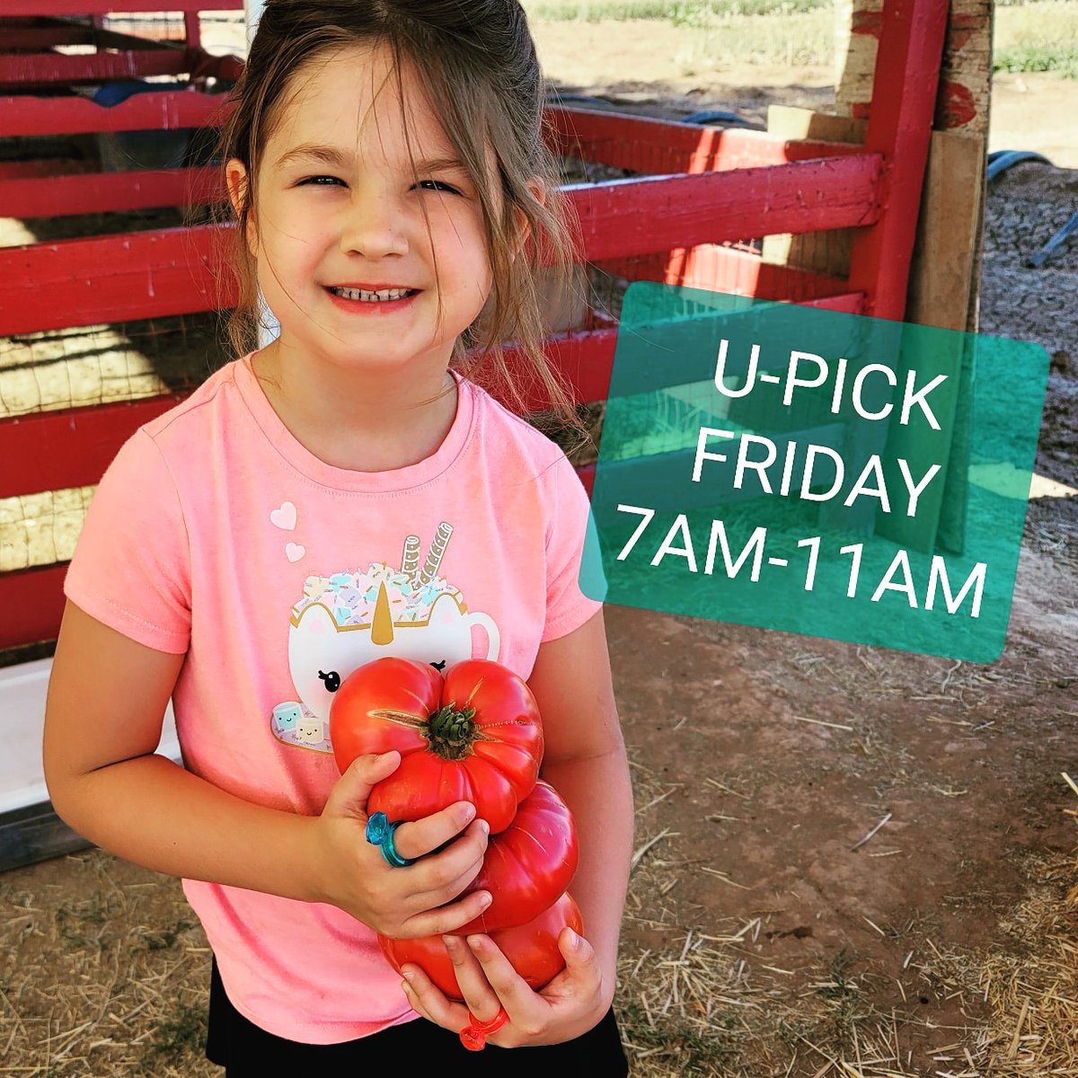 U-pck during the month of June: Wednesdays, Fridays &amp; Saturdays 7am-11am #upick