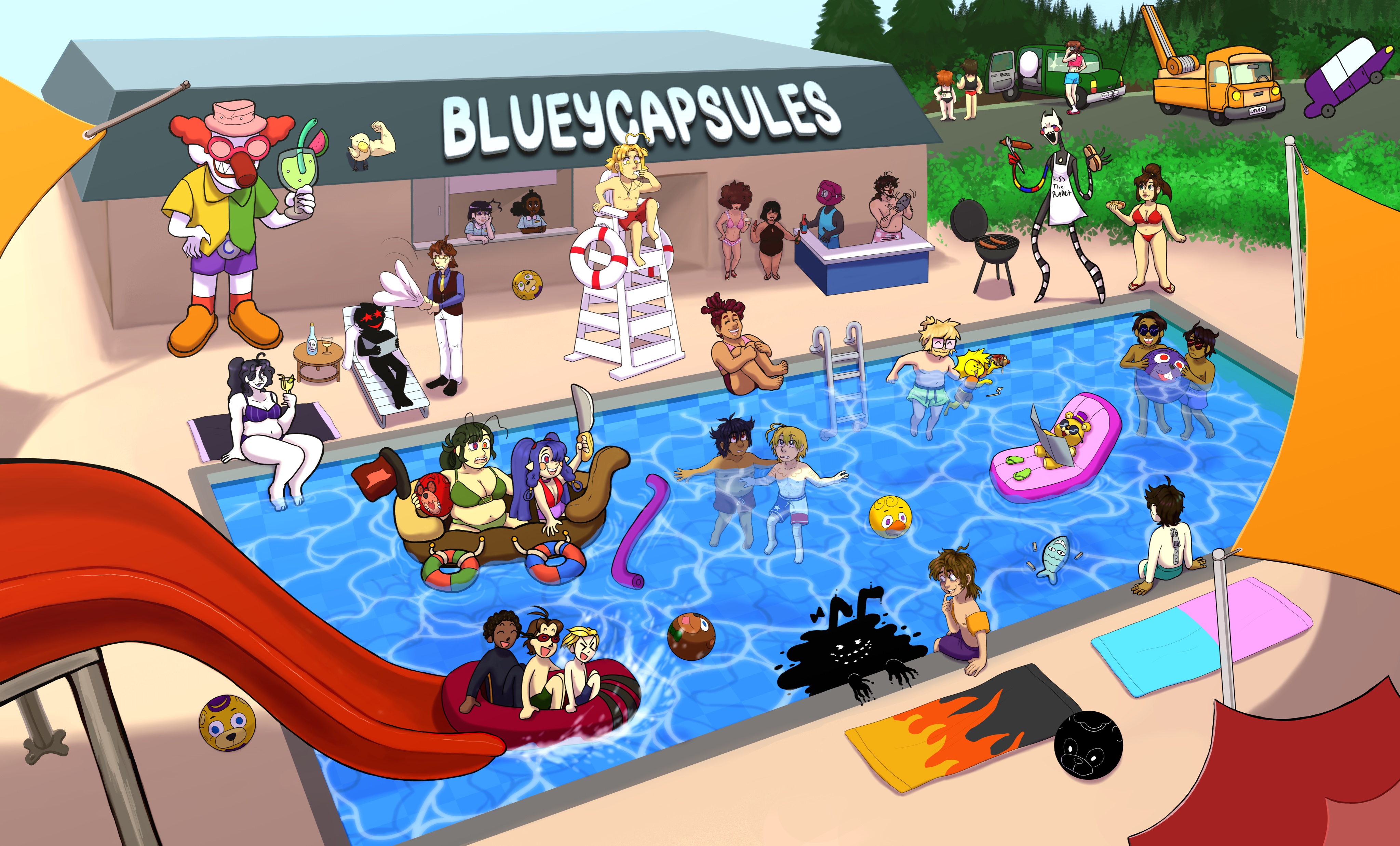 at pool #blueycapsules
