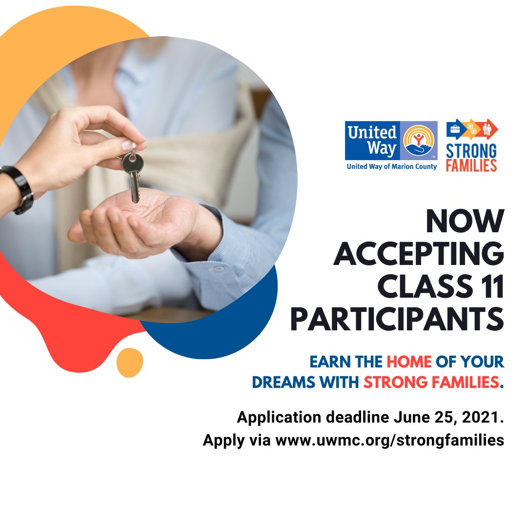 June 25th is the final day to apply for Strong Families Class 11. Apply today via our website; bit.ly/38TcPHu. For additional information contact Strong Families Director/Success Coach, Pebbles Vance, via pvance@uwmc.org or 352-732-9696 ext. 215.