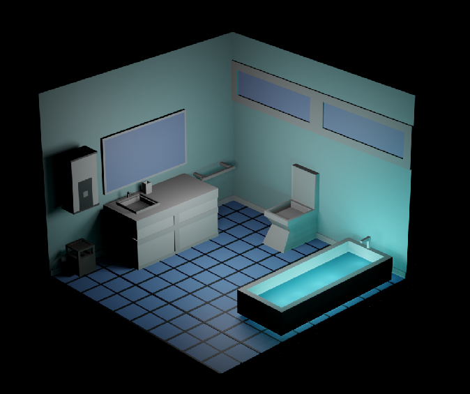 Isometric Bathroom... :3

#Blende3d #Robloxdev #Blender