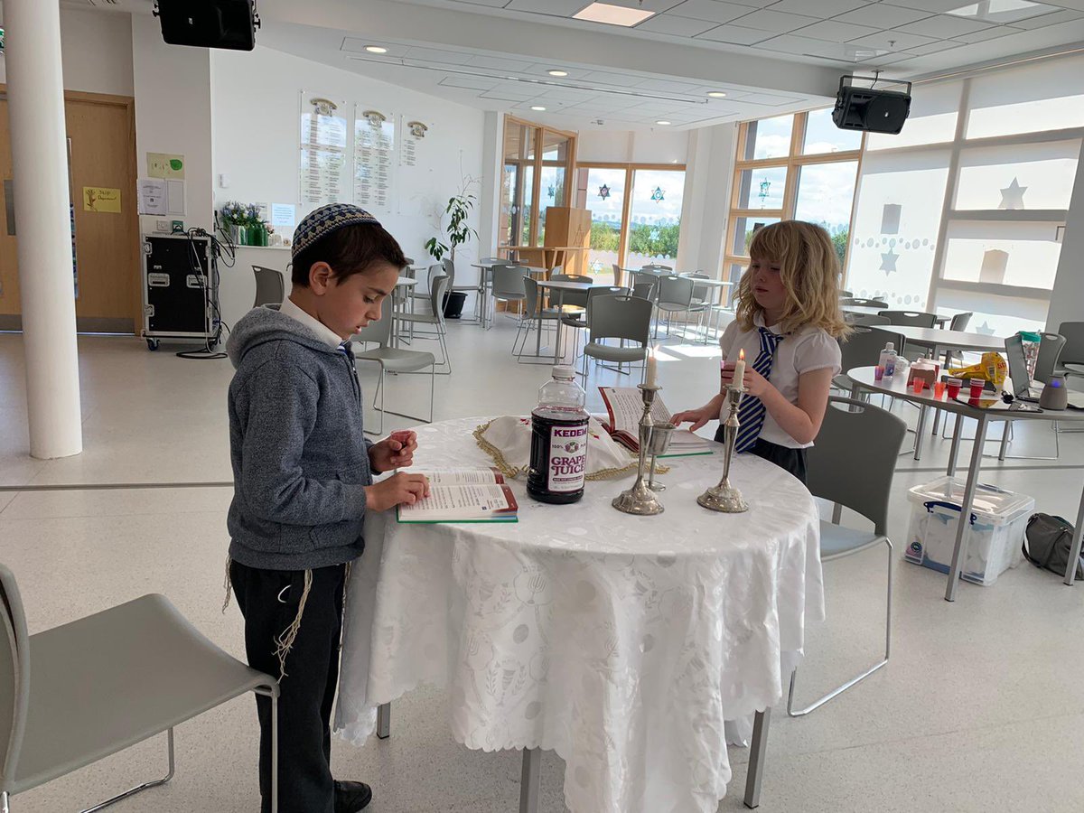 P3Calderwood's tweet photo. Shabbat shalom from Primary 3 who are loving using their new Siddurim. Well done to Amichai for confidently saying the full Friday Night Kiddush as Aba. https://t.co/O67jNdzGp8