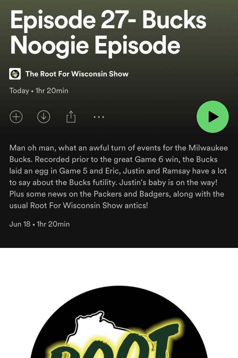 Root4Wisconsin's tweet photo. Happy Friday Root For Wisconsin Nation! Episode 27 is here! Justin is on baby watch, we got some updates on the #Packers and #Badgers and our reactions to the #Bucks Game 5 meltdown.  Check it out! #podcast #sports #FearTheDeer https://t.co/0oP5BRVZiE