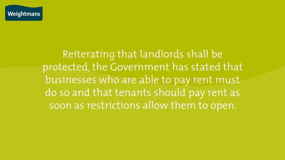 On Wednesday 16 June 2021 the #Government announced an extension to the current protections for #commercialtenants. Peter Hall and Holly Knight breakdown the restrictions which have been extended. 

Read full article: weightmans.com/insights/exten…

#tenants #commerciallandlords