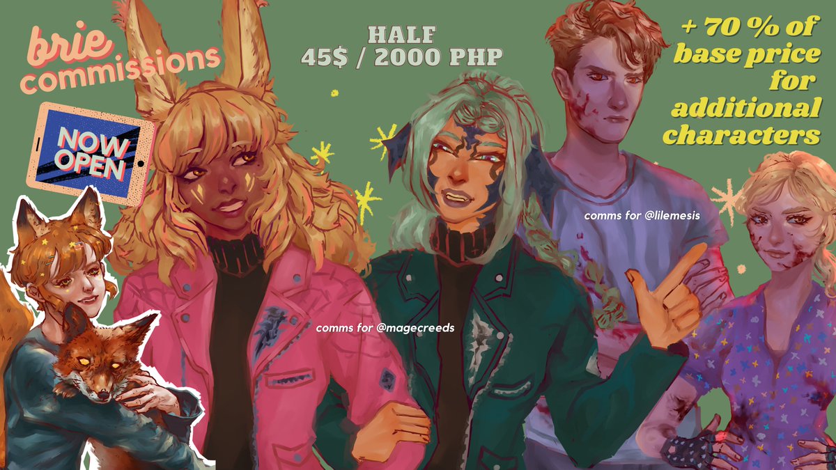 BRIEISPEACHY's tweet photo. ‼️ COMMISSIONS ARE OPEN ‼️
[retweets and fleets very much appreciated]

henlo! I have a semi-realistic painterly style, if you're interested please dm me to reserve a slot! ✨💚

#ArtistOnTwitter #commissionsopen #commission https://t.co/FWGfU5LKPr
