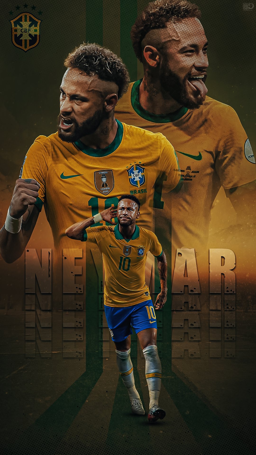 Wallpaper ID 352494  Sports Neymar Phone Wallpaper Brazil National  Football Team 1080x2460 free download