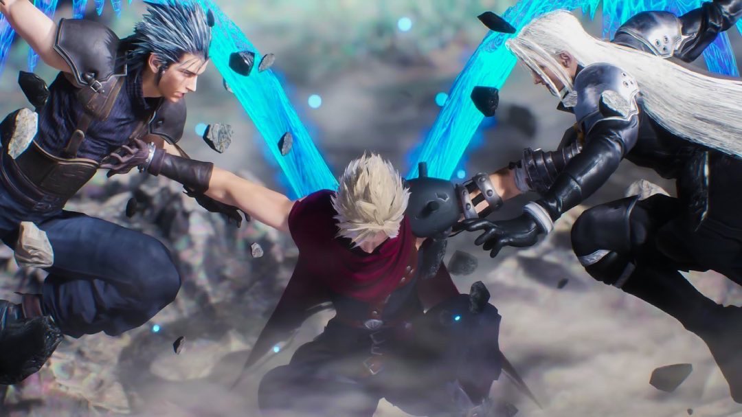 Dante from Devil May Cry 5 and Cloud Strife from Final