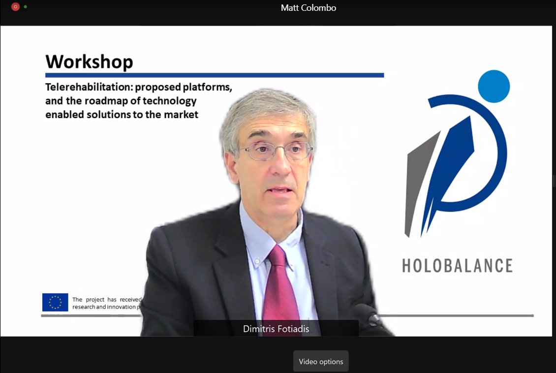 Happening now: #Telerehabilitation: proposed platforms, and the roadmap of technology enabled solutions to the market. 
#Holobalance #H2020 #Ehealth