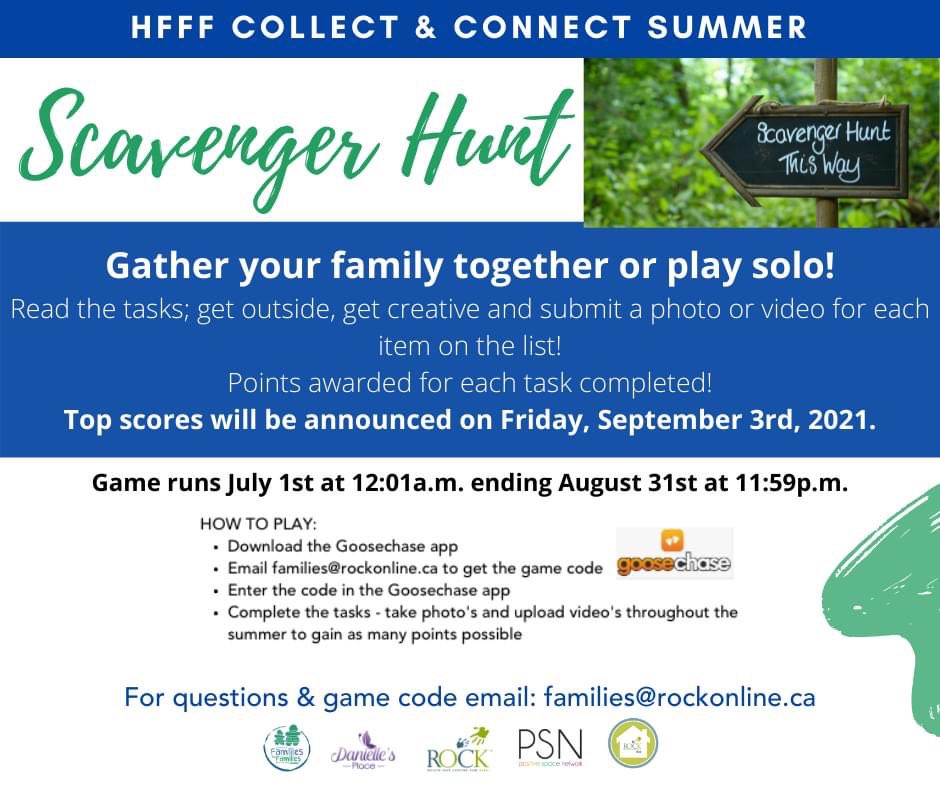 HaltonFFF's tweet image. It's fun for the whole family!! We welcome and invite families and friends to join our Summer Scavenger Hunt running July 1st through to August 31st (using the Goosechase app). Email families@rockonline.com for questions and game code!