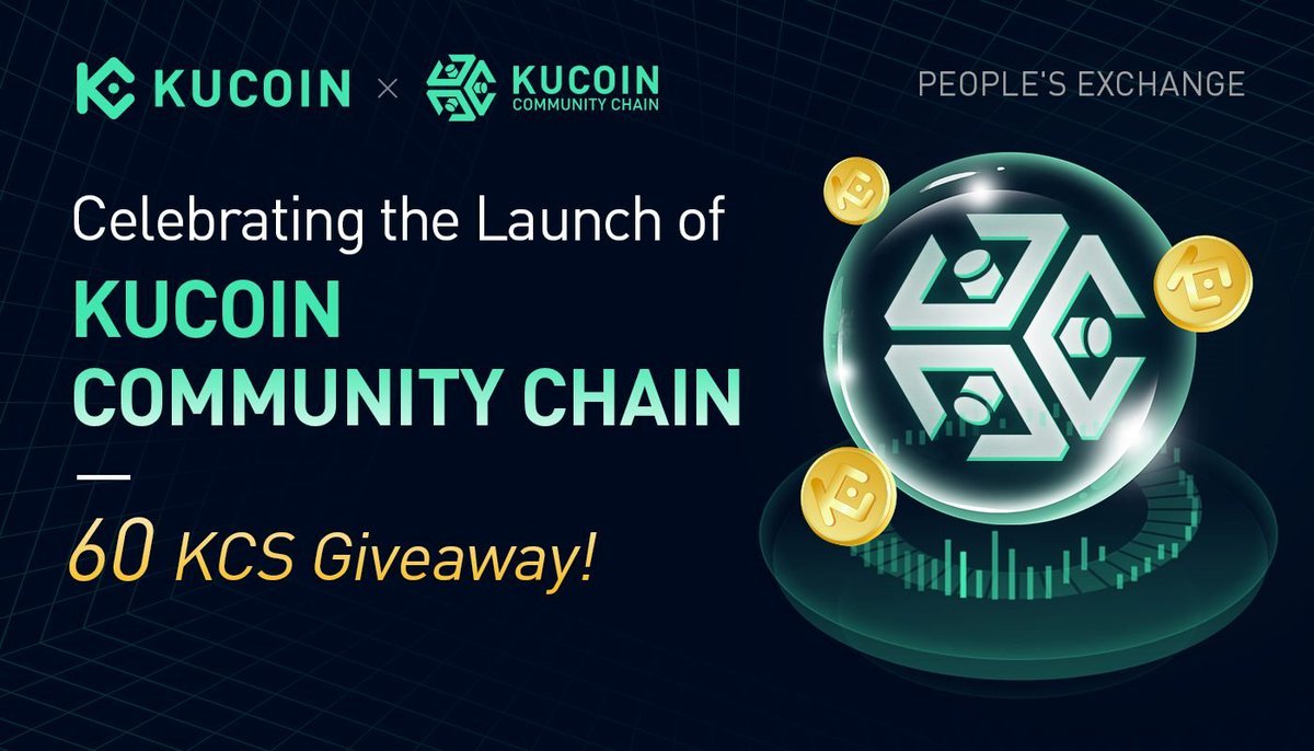 kucoincom's tweet image. To celebrate the launch of #KuCoinCommunityChain &amp;amp; #KCC Grant Program, we're giving away 60 $KCS!

✅ Follow @kucoincom &amp;amp; @KCCOfficialTW
✅ Retweet with the hashtag #KCC
✅ Tag the project that you wish to build on #KCC

💰 10 winners will be announced on June 22.