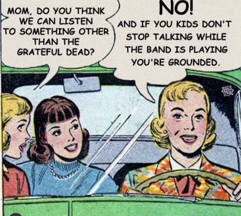 TGIF Deadheads! 
Mama tried to raise me better but here pleadin’ I denied ~ that leaves only me to blame cause Mama tried 
#strangersstoppingstrangers #deadheads