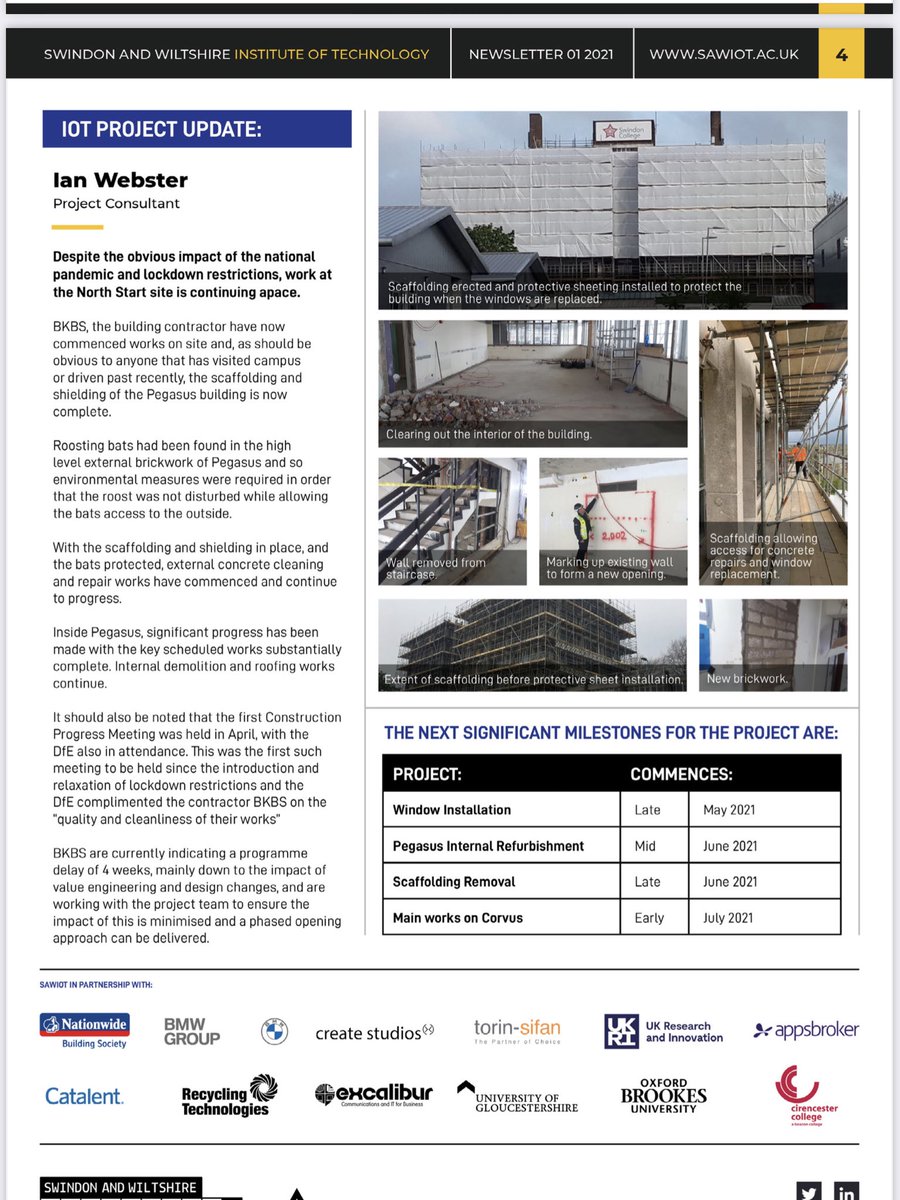 bandkbuild's tweet photo. Latest project update on another #BKBS project for @SW_IoT in #Swindon where the team, including @maberarchitects @CpwEastMids #RodgersLeaske and @ArmsonsQS are remodelling and refurbishing a couple of buildings to form the new #InstituteofTechnology. #webuild #LoveConstruction https://t.co/GnVxockvgX