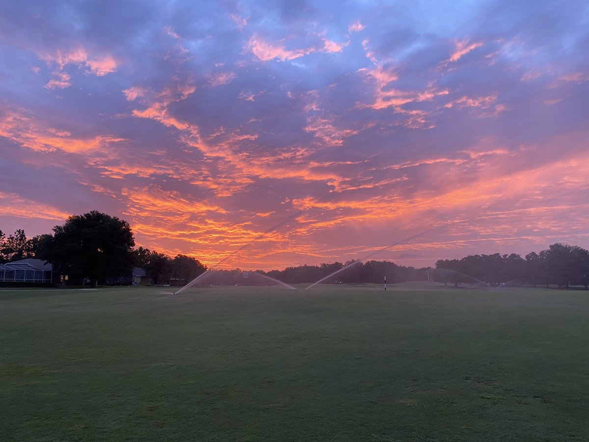 ShaneRice33's tweet photo. What a beautiful start to our Friday! Lots of injured weeds and happy greens. Tried a different pigment from @Precision_Labs #seesolaris @Molecricket88 at the light rate. @HarrellsLLC #balancedapproach @SyngentaTurf #takeaction https://t.co/dt7gY28ob4