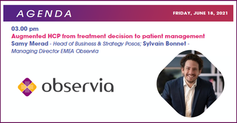 Observia_Esante's tweet photo. [Pitch: Augmented HCP from treatment decision to patient management]
 
Ne manquez pas la prise de parole de @Sylbonnet, notre Managing Director EMEA aujourd’hui à 15h sur le stand @SanofiFR (D09) aux cotés de @posos_tech

#Vivatech2021 #sanofi https://t.co/zQkCZ5jyUz