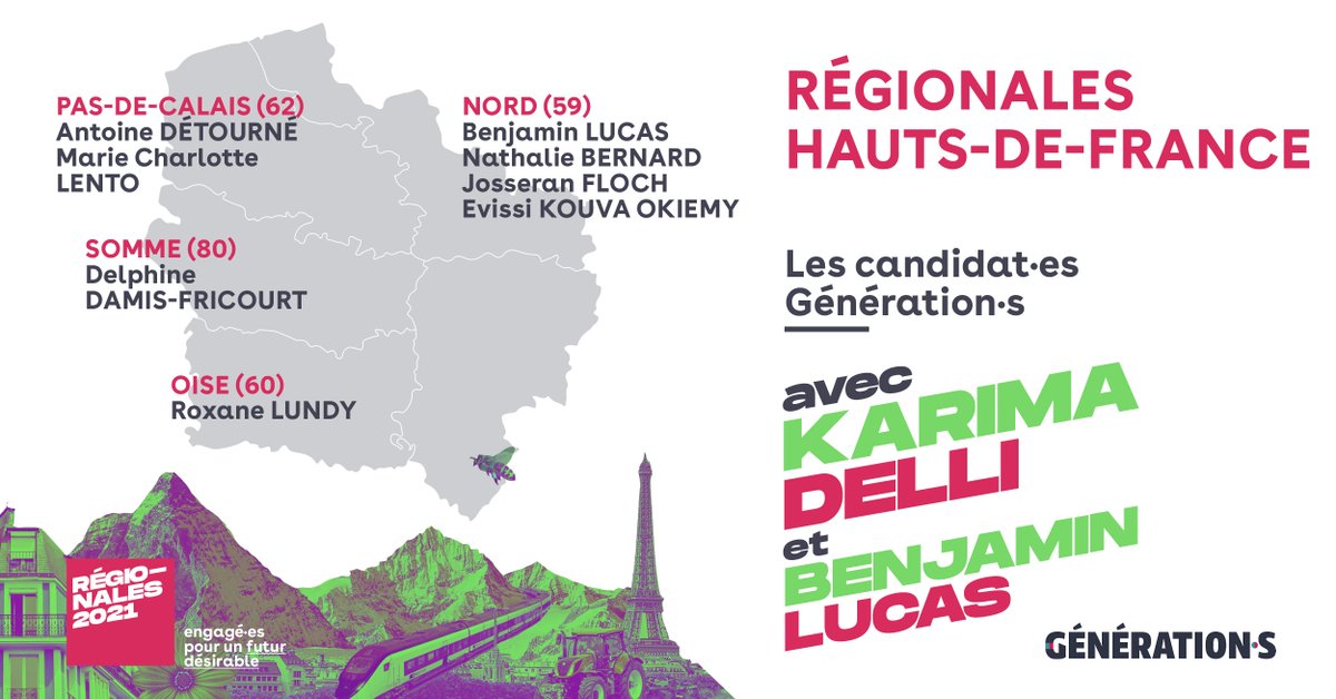 GENERATION·S Grand Arras (@comitegdarras) on Twitter photo Génération.s 62, Marie Charlotte LENTO <a href="/McWoets/">mariecha lento</a>
s'engagent en Hauts-de-France, avec <a href="/KarimaDelli/">Karima Delli</a> et <a href="/Benjam1Lucas/">Benjamin LUCAS</a> pour un futur désirable ! Génération.s 62, Marie Charlotte LENTO <a href="/McWoets/">mariecha lento</a>
s'engagent en Hauts-de-France, avec <a href="/KarimaDelli/">Karima Delli</a> et <a href="/Benjam1Lucas/">Benjamin LUCAS</a> pour un futur désirable !