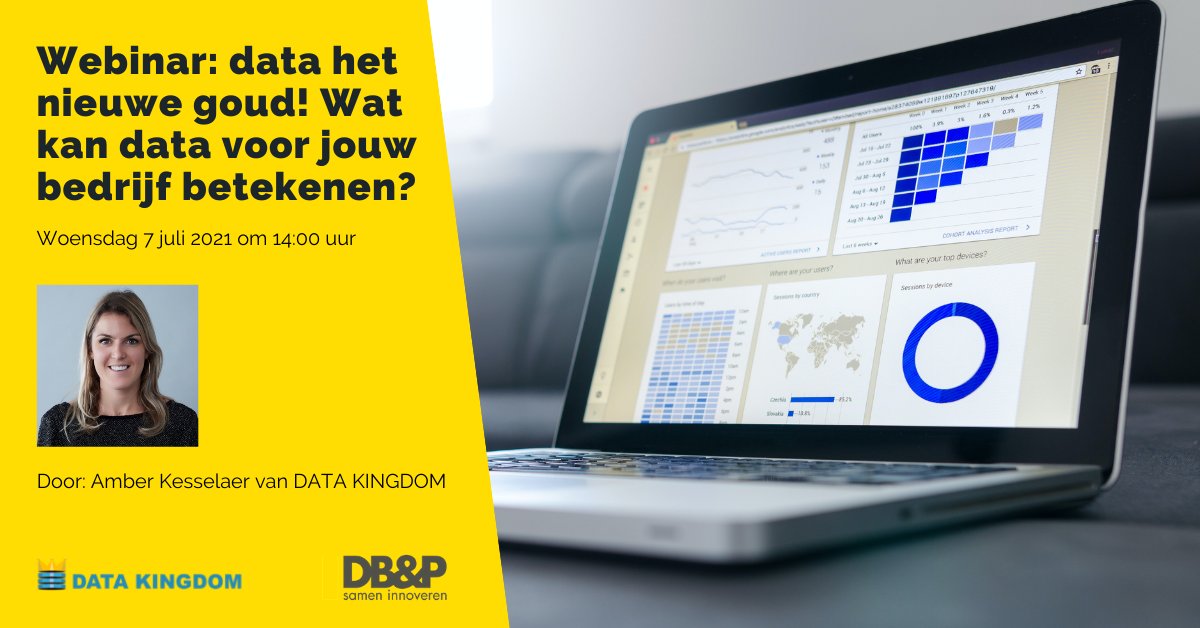 Amber Kesselaer, Queen Executive Officer (QEO) van DATA KINGDOM, zal tijdens het webinar '#Data het nieuwe goud! Wat kan data voor jouw bedrijf betekenen?' toelichten wat data kan betekenen voor de waarde van jouw #organisatie. Interesse? Meld je direct aan!
htts://bit.ly/3vEuWc3