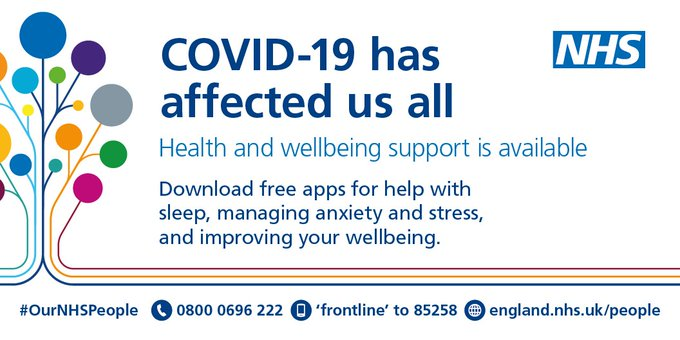 Our free, confidential health and wellbeing resources have been accessed by #OurNHSPeople more than a million times and are here for anyone who needs some support: england.nhs.uk/supporting-our… #MentalHealthMatters #Wellbeing #NHS