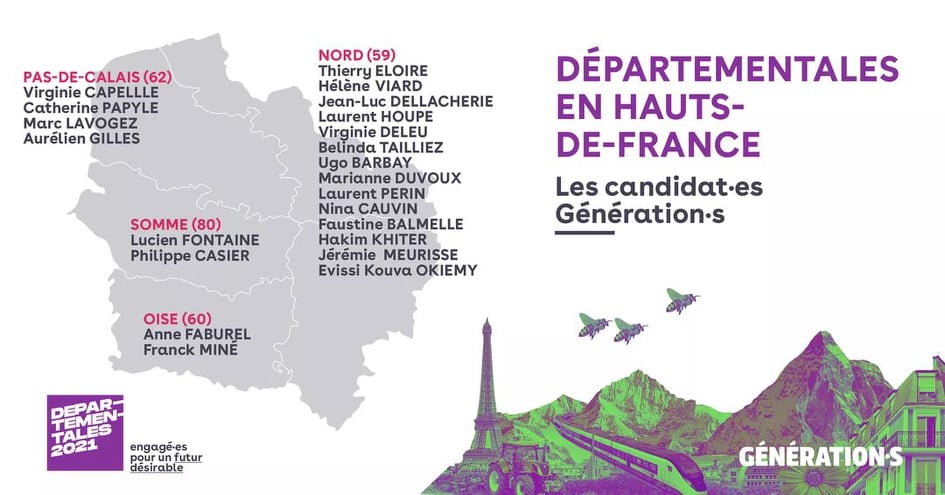 Dimanche, allons voter pour faire entrer des candidat.e.s de la gauche écologiste au Département en votant :
👉 Martine SCHAEFFER/Marc LAVOGEZ sur Arras 1
👉 Gregory BECU/Cendrine WATIN sur Arras 2
👉 Marie PIGNON/Eric VENEL sur Arras 3