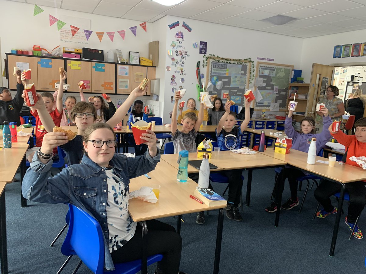 WCPSc2021's tweet photo. Not only have we completed SATS week, we’ve smashed it!!! ⭐️ Y6 are celebrating with a McDs lunch today! #welldoneY6 #SATscompleted @McDonaldsUK https://t.co/D3JWMGHhtM