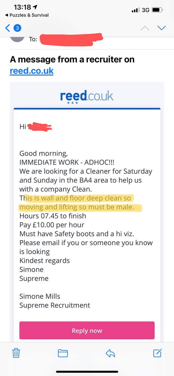 _itsj0sh's tweet photo. Because a man's place is DEFINITELY doing the cleaning #reed #sexist #feminist #everydaysexism #supremerecruitment https://t.co/kQttV8m08D