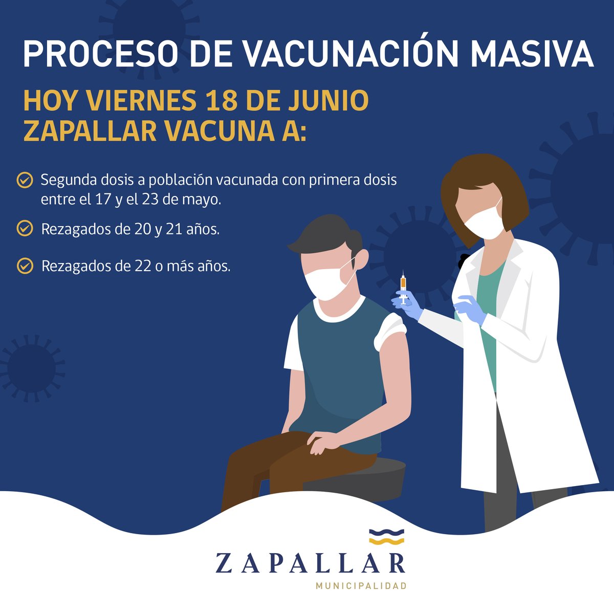 MuniZapallar's tweet photo. ¡PROGRAMA VACUNAS!
Compartimos el Calendario de Vacunación COVID-19 a realizar hoy en nuestra comuna.
#Zapallar #Cachagua #Laguna #LaHacienda #Catapilco #Blanquillo #Covid #JuntosHacemosLaDiferencia https://t.co/a5cTrBE94k