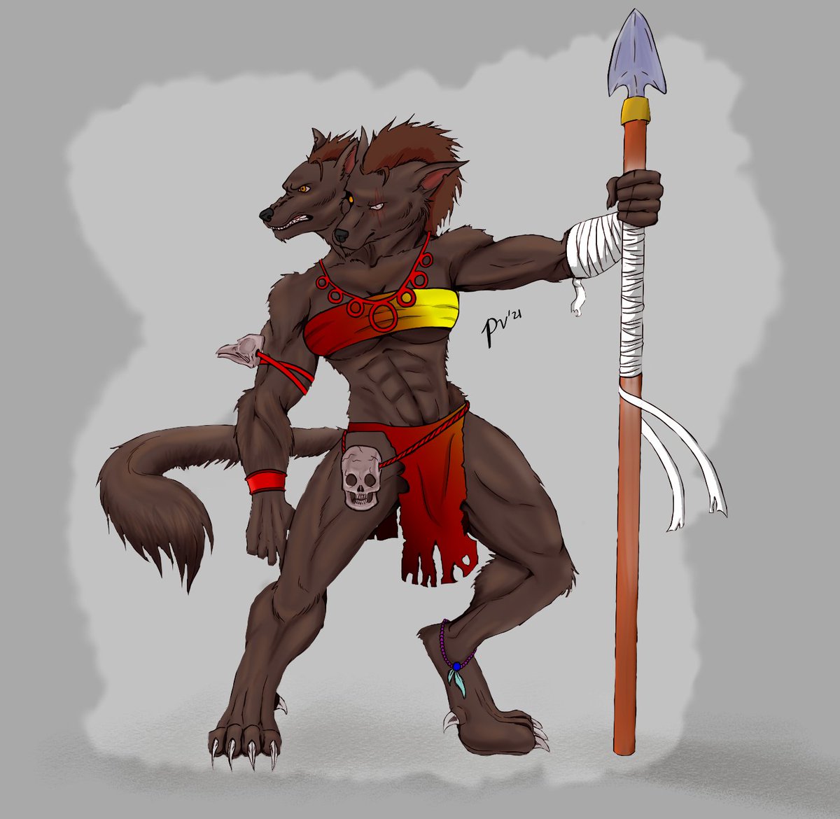 ProwerDraws's tweet photo. After seeing a bunch of @LluisAbadias's artwork on Tiktok and Instagram, I was inspired to make my own D&D monster waifu. This is a Death Dog :D
#Deathdog #DnD https://t.co/ga2v3bH4p7