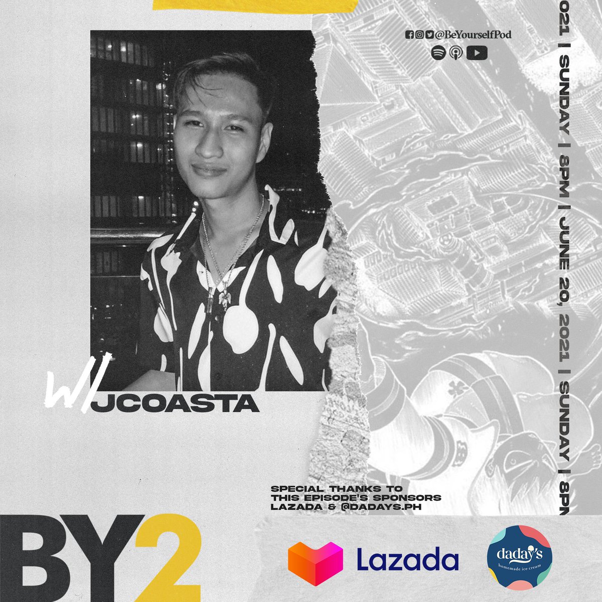 BeYourselfPod's tweet photo. Meet J-Coasta!

He is The Realest indie rapper from Quezon City best known for his crazy lyrics and Trips to Katip.

Tune in to our show this Sunday to see how it all goes down!

#BYSundays

@J_Coasta https://t.co/4FkGjBsSxs