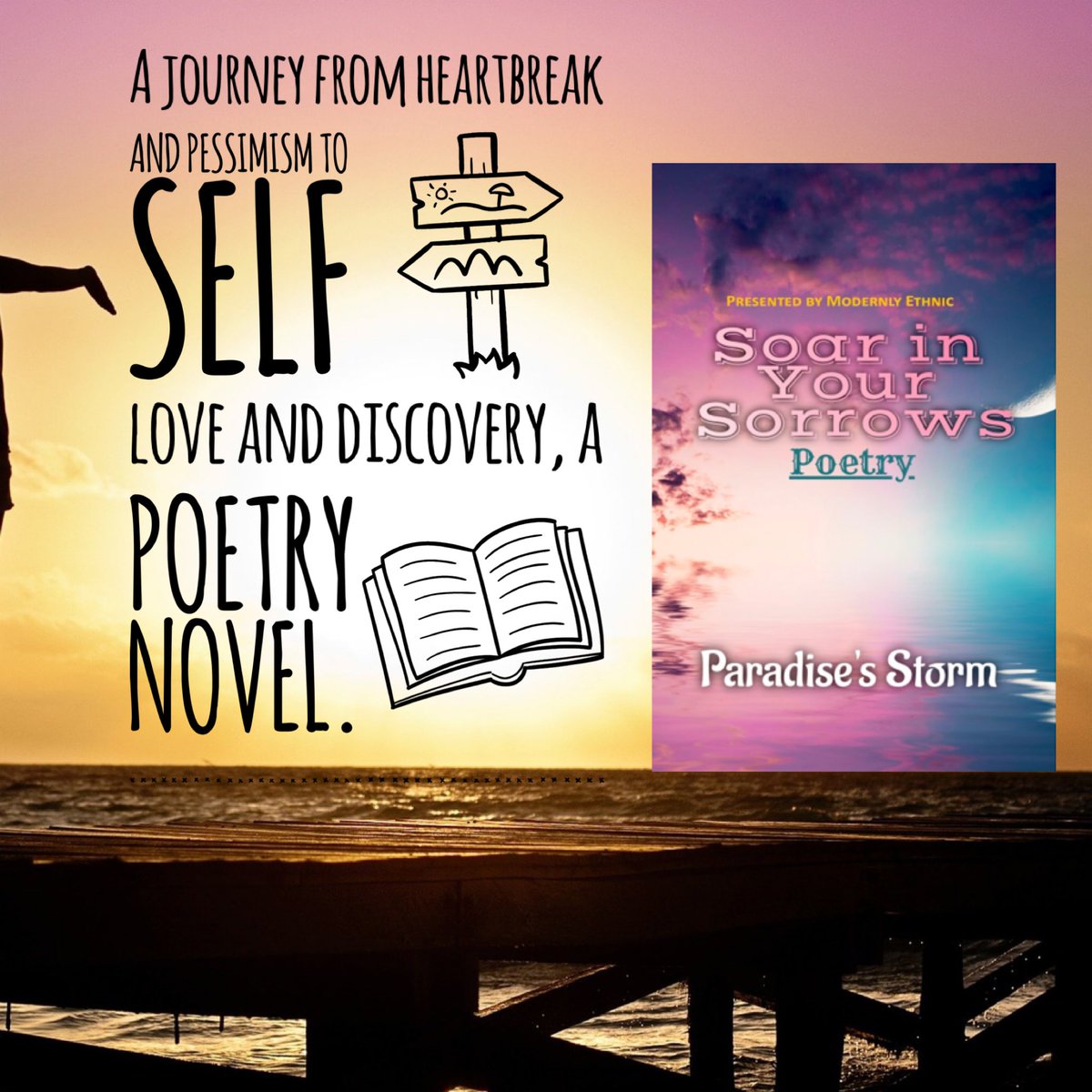 ModernlyEthnic's tweet photo. A Poetry Novel, presented by @ModernlyEthnic published by @KathyMcclure authored by @ParadisesStorm @Monah_Lisa
Includes 20 self love tips, 47 poems, & 3 sections💫💫💫
#poetry #writerscommunity #WritingCommunity #AuthorLife #author #poet #writer #TheCreativeCommunity https://t.co/zvh7lq7VLw